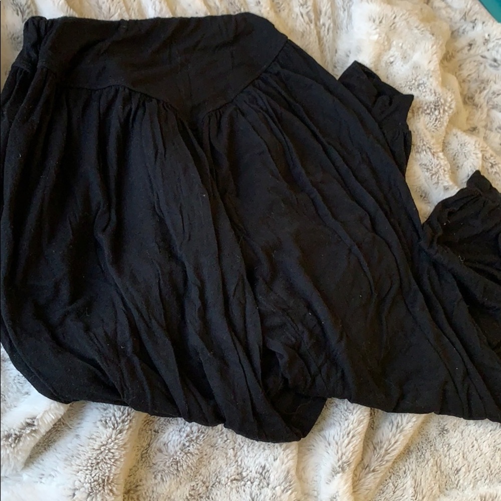 Harem style black lounge sweats pants